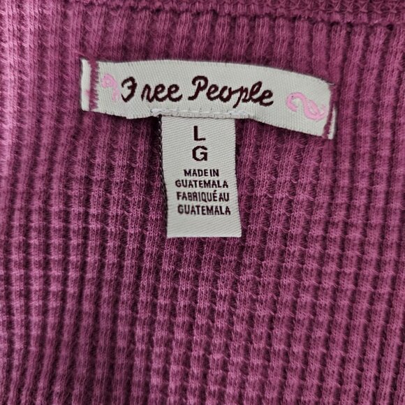 Free People Santa Clara Oversized Thermal Top - Picture 4 of 12